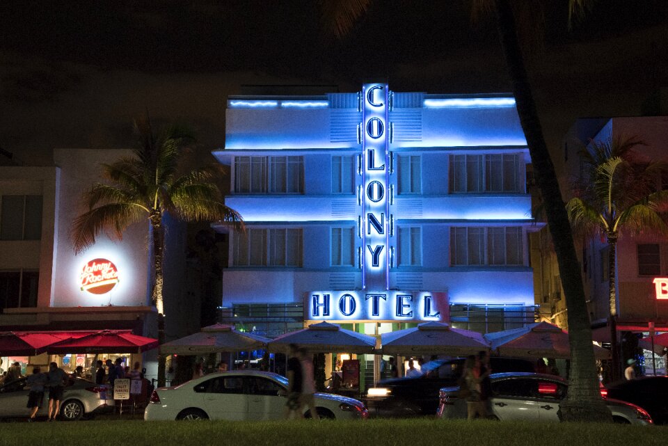 Miami beach night hotel