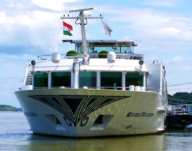 Luxury boat danube pier mohács photo