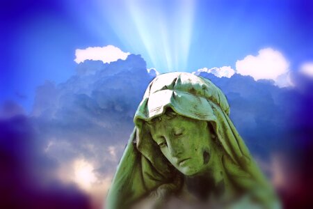 Statue figure mother of god