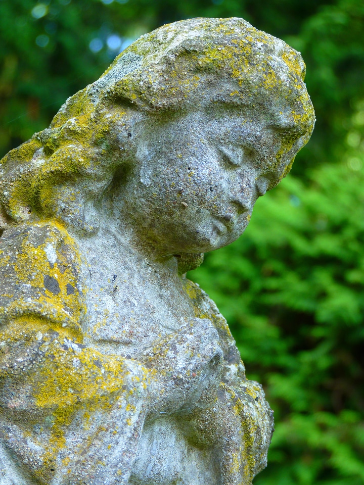 Stone girl statue