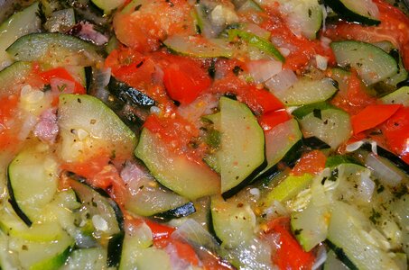 Zucchini tomatoes a vegetable