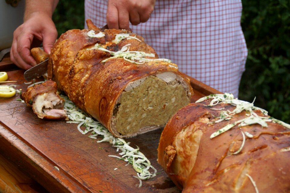 Roast meal grilled