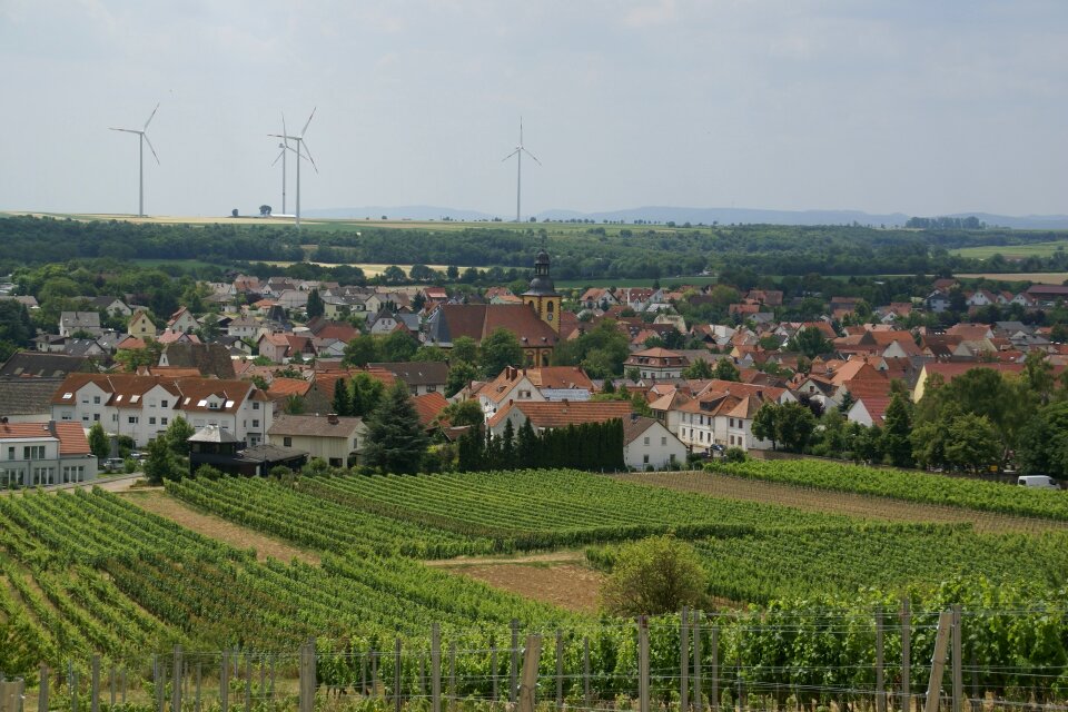 Town view buildings