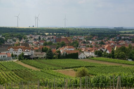 Town view buildings