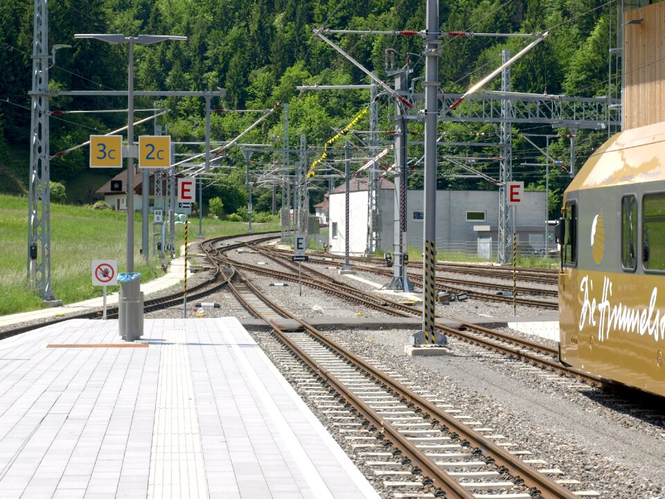 Railroad public transport train photo