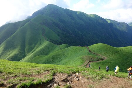 Mountains vegetation climbing photo