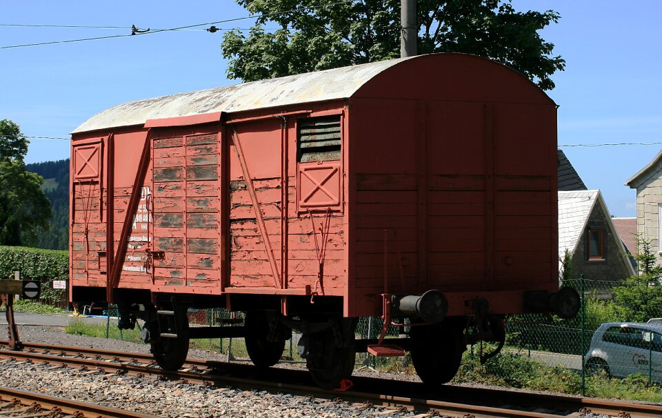 Red goods wagons old