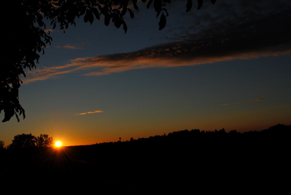 Landscape sky black
