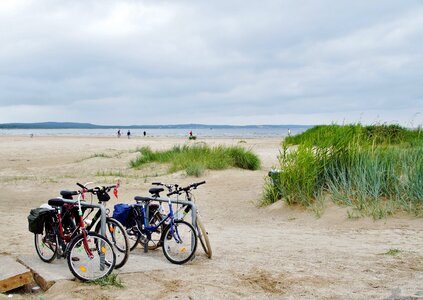 Sand the baltic sea bicycles