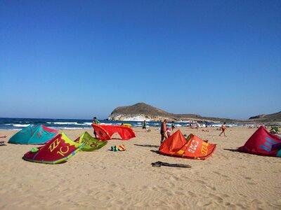 Beach sea kites photo