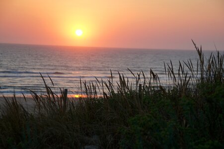 Ocean sea sunset photo