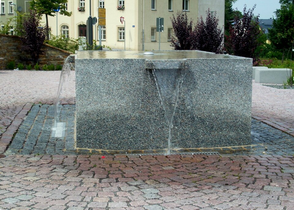 Ore mountains water feature well water