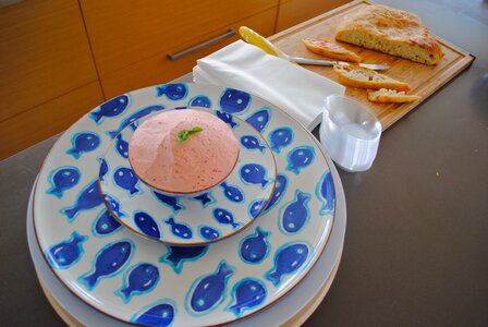 Appetizer blue strawberry photo