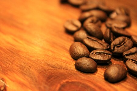 Wood grain coffee beans drinks