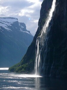 Landscape scandinavia geirangerfjord photo