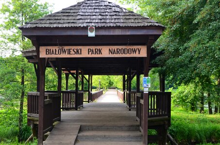 Białowieża the national park entrance