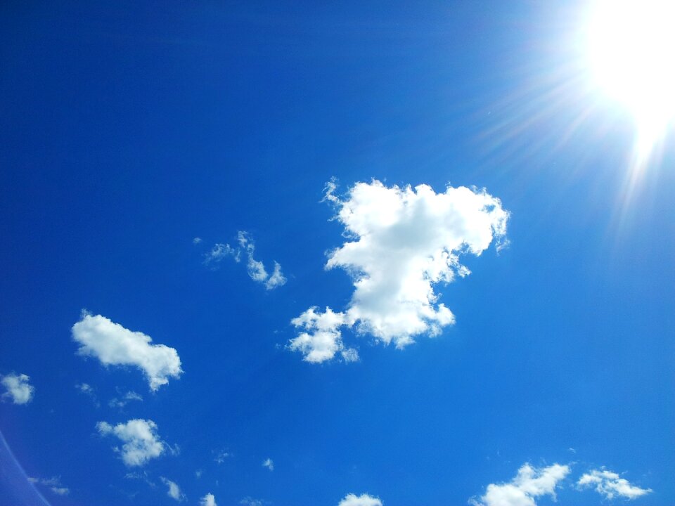 Clouds blue sky tranquility