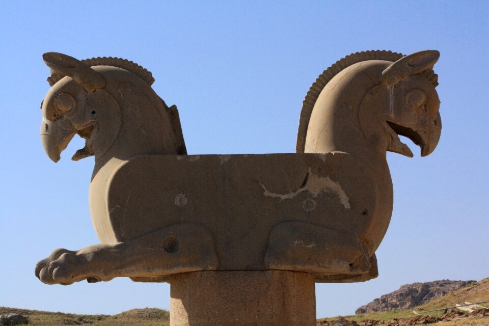 Iran sandstone dog