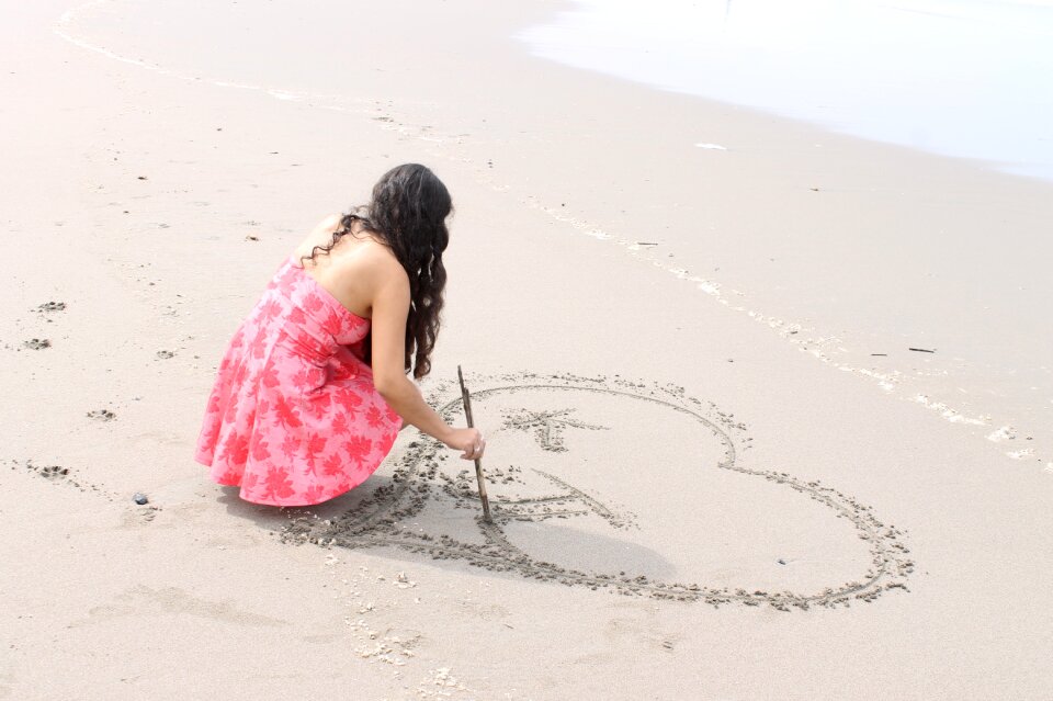 Women heart sea