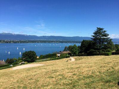 Switzerland lake geneva sailing