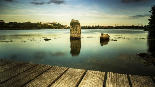 Beautiful stone lake photo