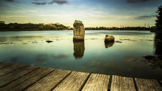 Beautiful stone lake