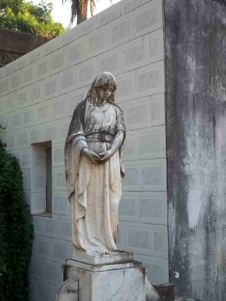 Cemetery figure statue