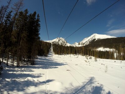 The cable car nature mountains