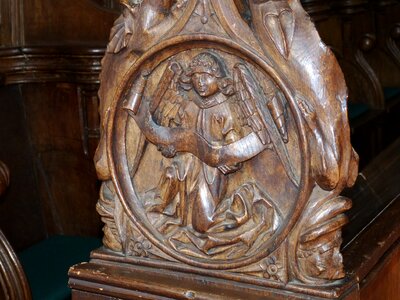 Art portrait carved