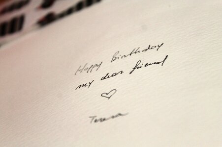 Writing dedication gift