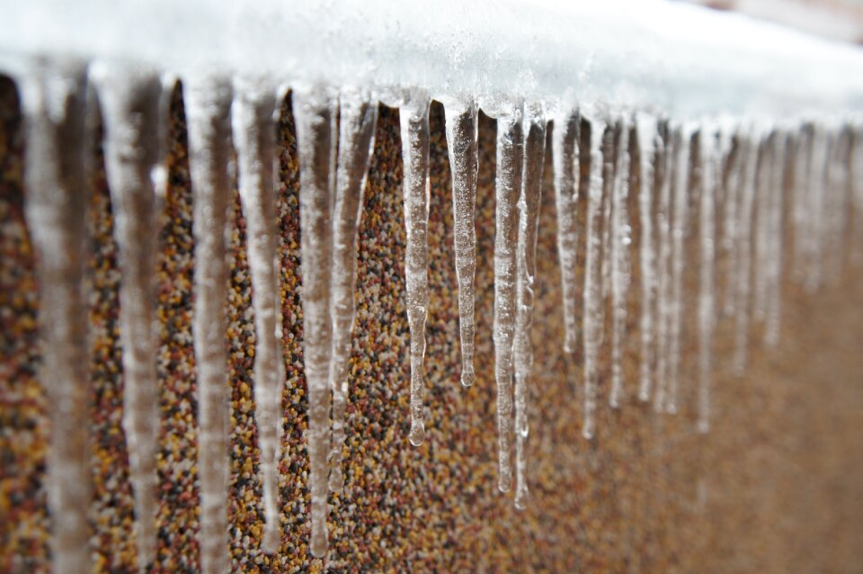 Winter frozen snow