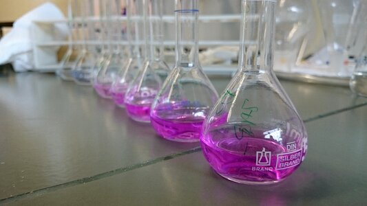 Nitrite detection standard series purple photo