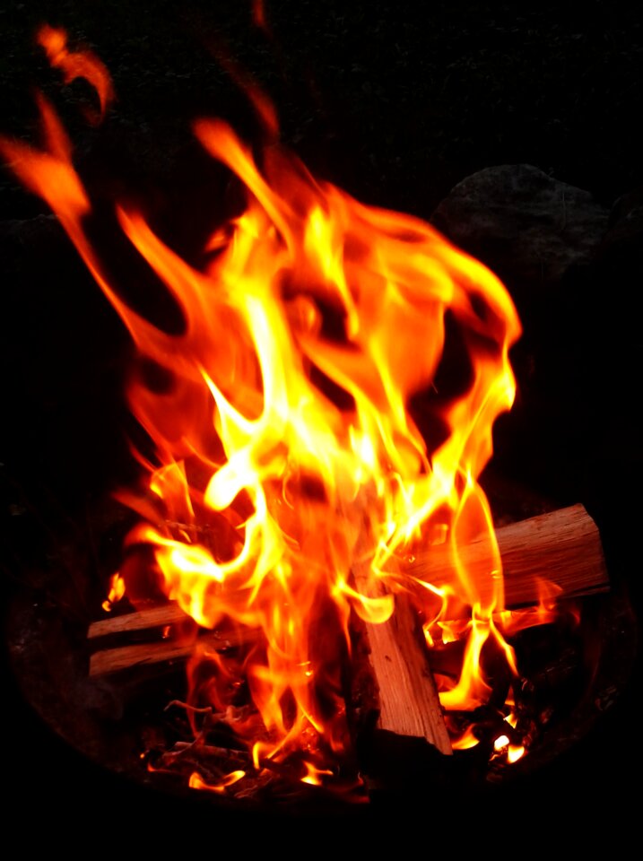 Flame flames wood