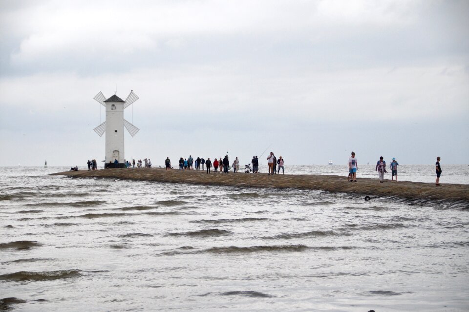 Staw mills tourists polish sea