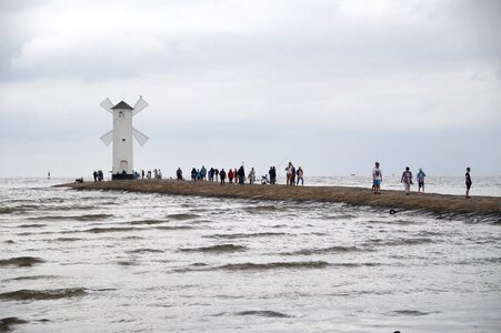 Staw mills tourists polish sea