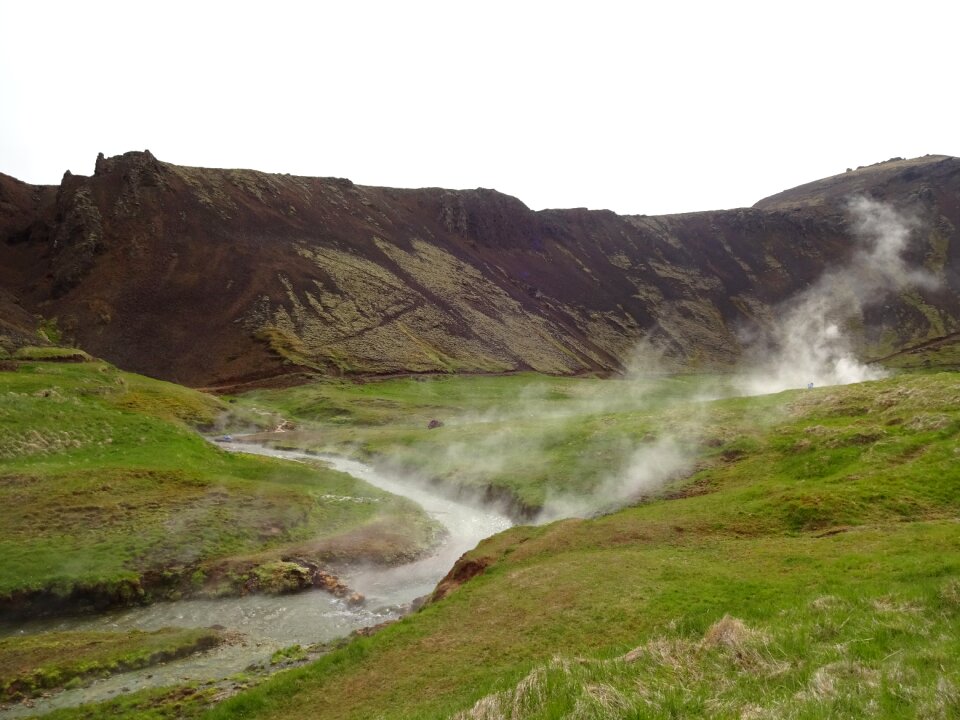 Spring hot landscape