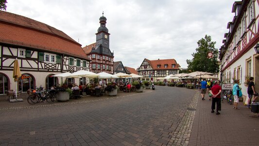 Historic center town hall panorama
