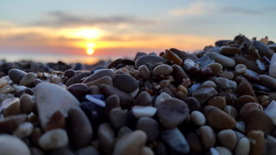 Sunset rocks photo
