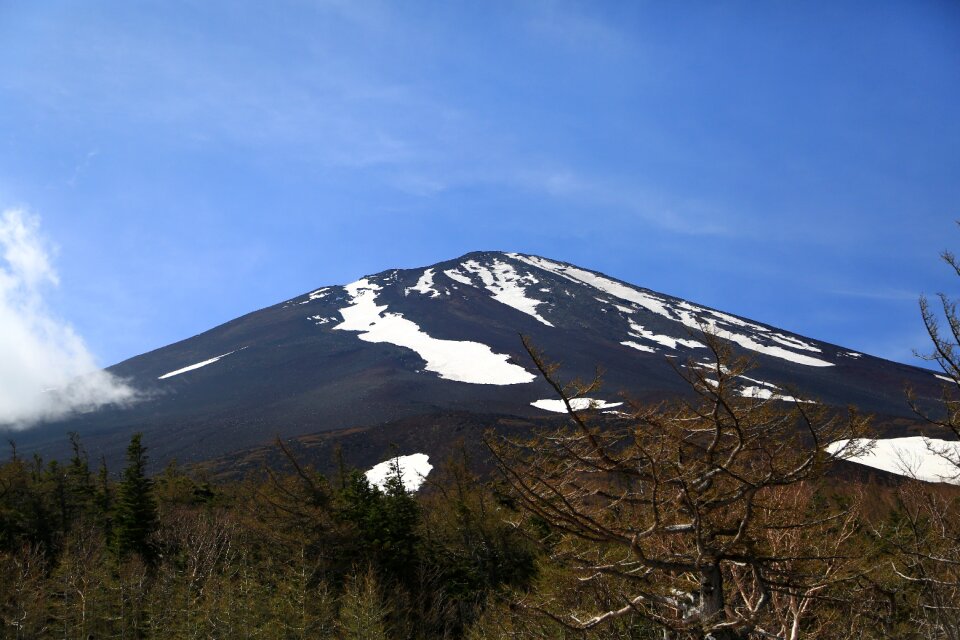 Snow mountain mount fuji the scenery