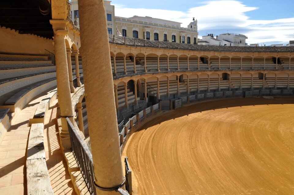 Bullfight spain roundabout photo