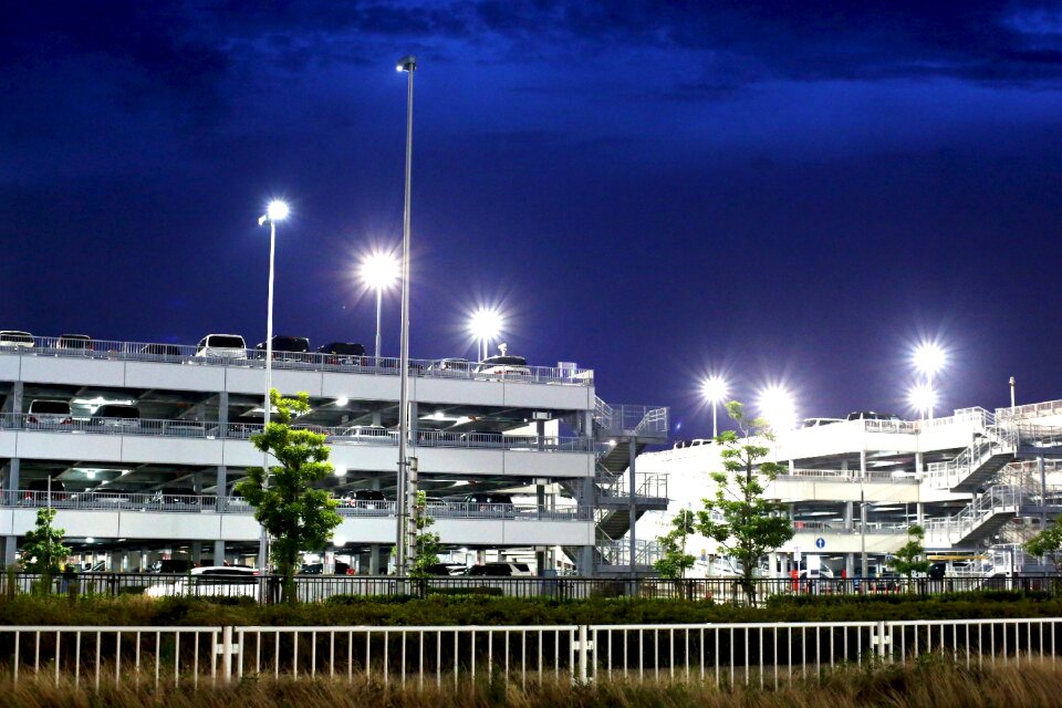 Traffic parking lot road