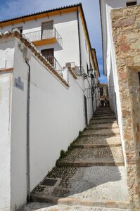 White buildings stairs building