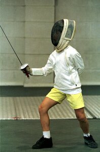 Fencing training young photo