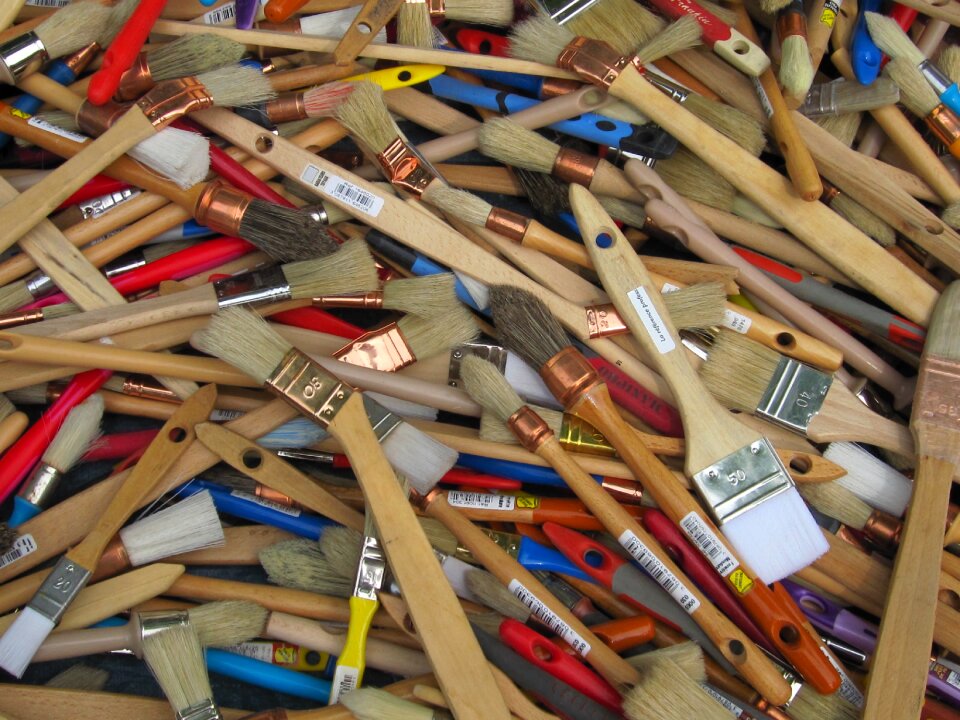 Pens paint brushes