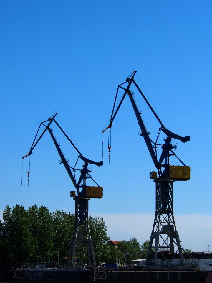 Germany museum ship harbour cranes