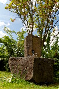 Flow stone fountain stone sculpture photo