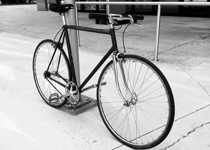 Single speed bike cycling