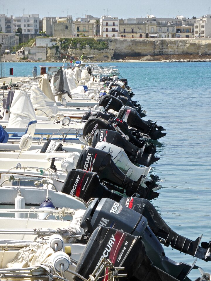 Speedboats dock marina