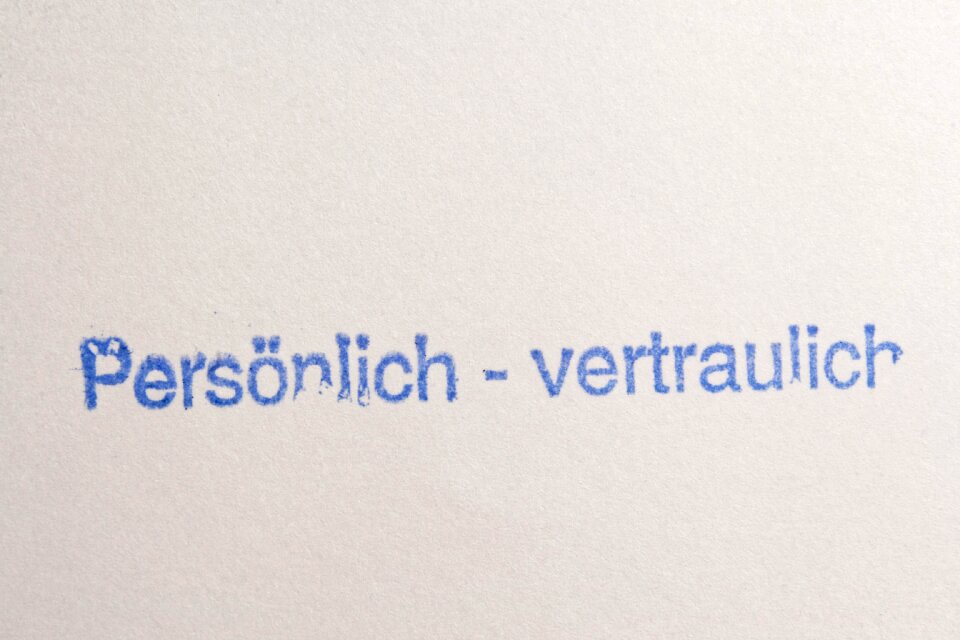 Confidential office paper