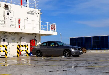 Ship deck ferry car ferry photo